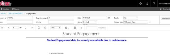Student Engagement Error