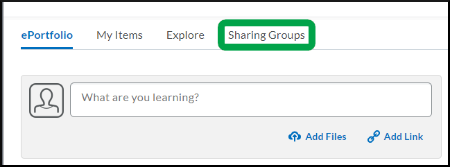 ePortfolio - Sharing Groups navigation link - All.png