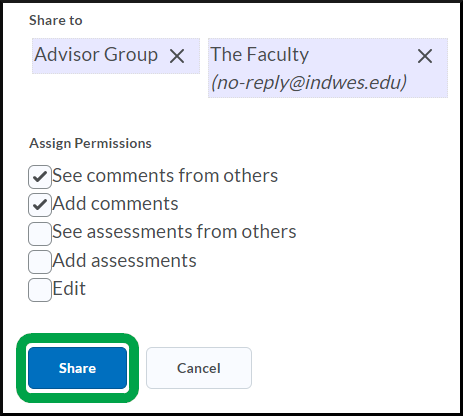 ePortfolio, Share Item share button - All.png