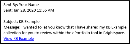 ePortfolio, Share Item email example - All.png